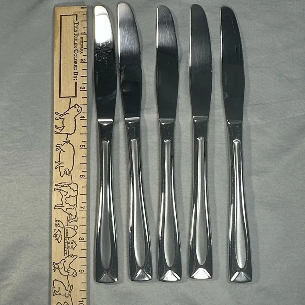 Oneida Satin LINCOLN Dinner Knife Knives Stainless Flatware (Set Of 5)